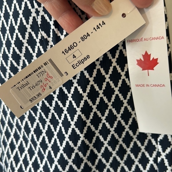 Tribal Eclipse  Bermuda shorts spandex nylon rayon blend size 4-10-12 - Picture 4 of 10